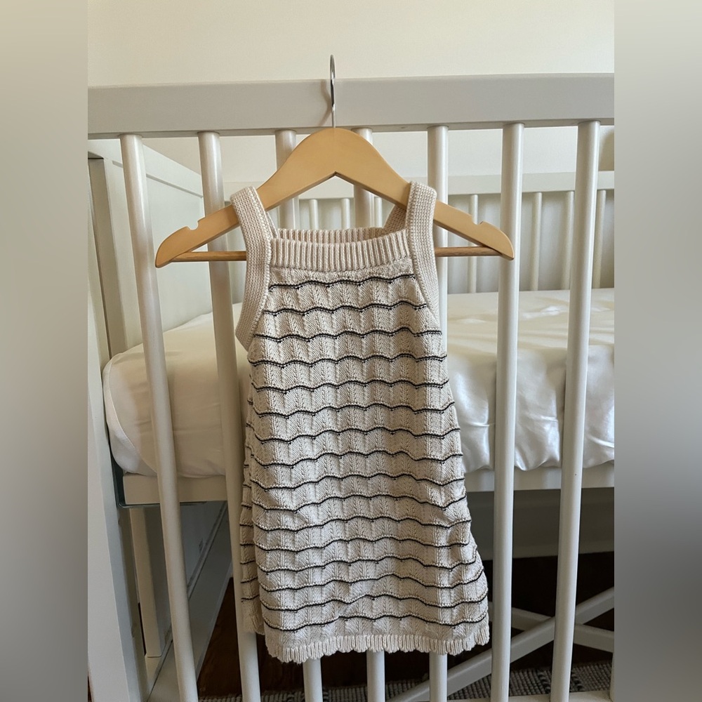 OshKosh B'gosh Cream Dress with Black Waves